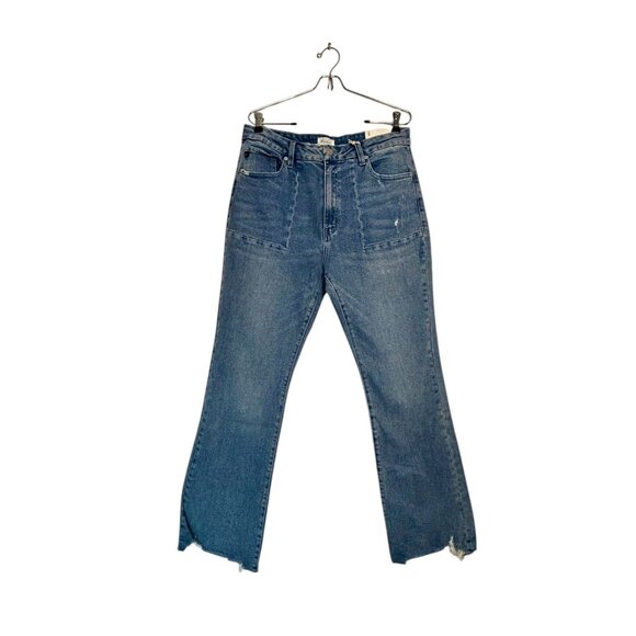 KanCan Petite Hawthorne High Rise Flare Jeans in Medium Wash - Sz 13/30 - Picture 2 of 7